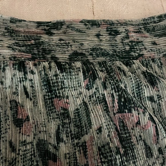 ba&sh Artistic Green and Pink Midi Skirt - Picture 4 of 9